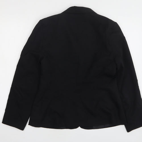 Essentials  Womens Black  Polyester Jacket Suit Jacket Size 12