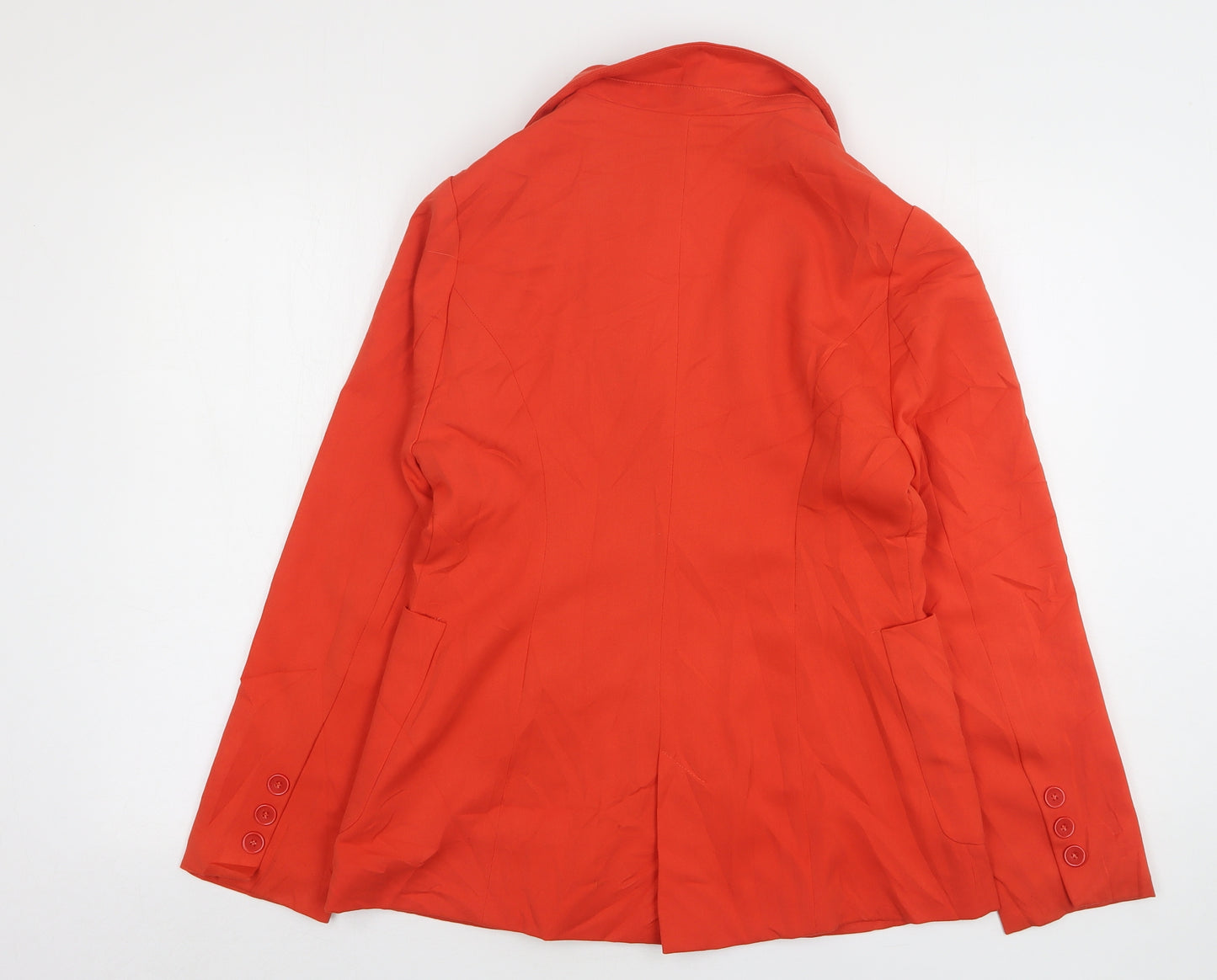 Sevilla Womens Orange  Cotton Jacket Suit Jacket Size 12