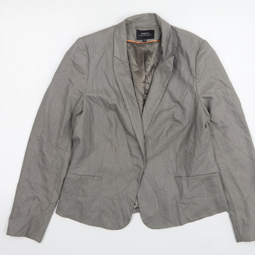 Papaya Womens Grey  Polyester Jacket Suit Jacket Size 14