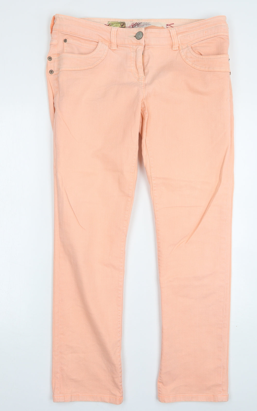 River Island  Womens Pink  Cotton Skinny Jeans Size 16 L30 in Regular