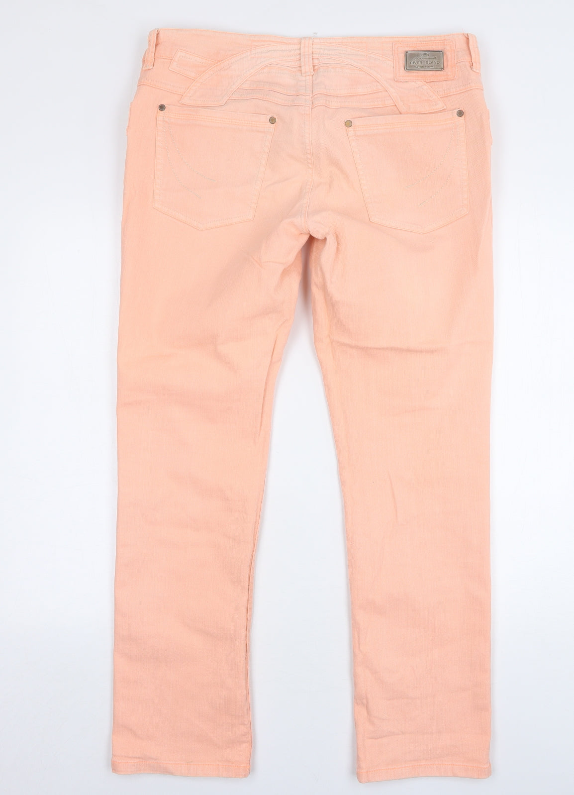 River Island  Womens Pink  Cotton Skinny Jeans Size 16 L30 in Regular