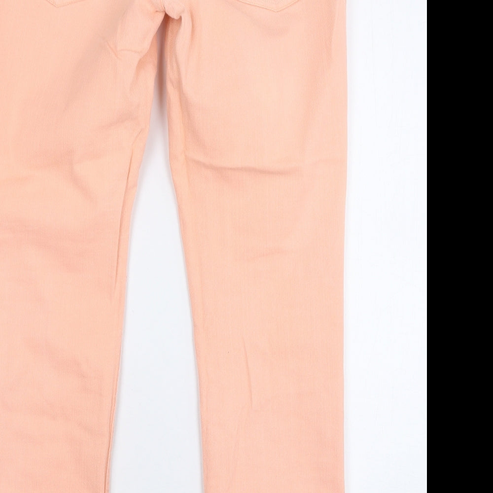 River Island  Womens Pink  Cotton Skinny Jeans Size 16 L30 in Regular
