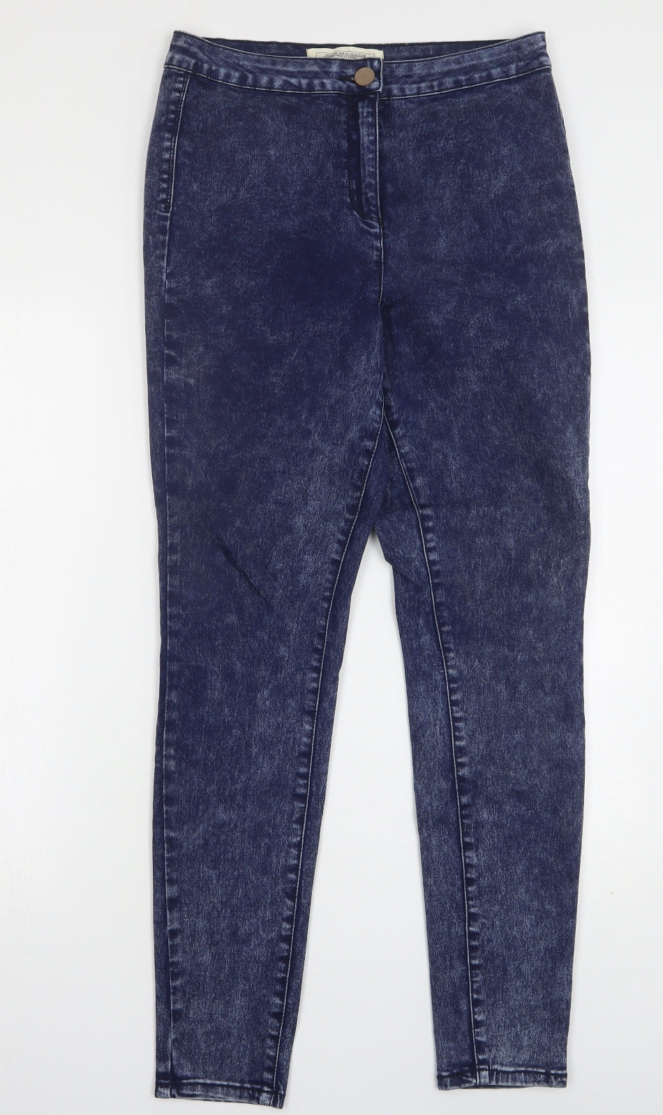 Matalan Womens Blue  Cotton Skinny Jeans Size 14 L30 in Regular