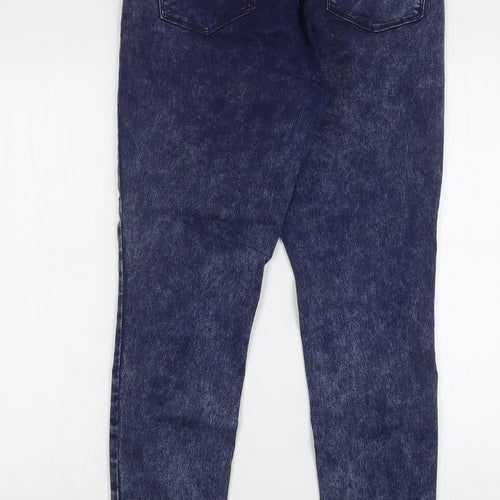 Matalan Womens Blue  Cotton Skinny Jeans Size 14 L30 in Regular