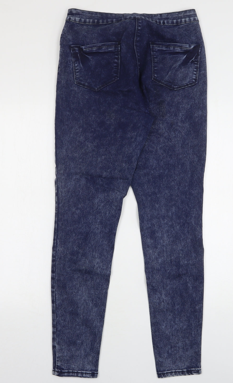 Matalan Womens Blue  Cotton Skinny Jeans Size 14 L30 in Regular