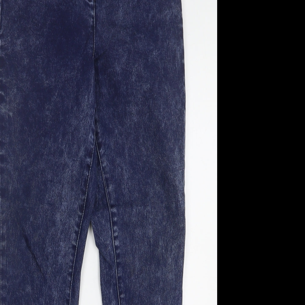 Matalan Womens Blue  Cotton Skinny Jeans Size 14 L30 in Regular
