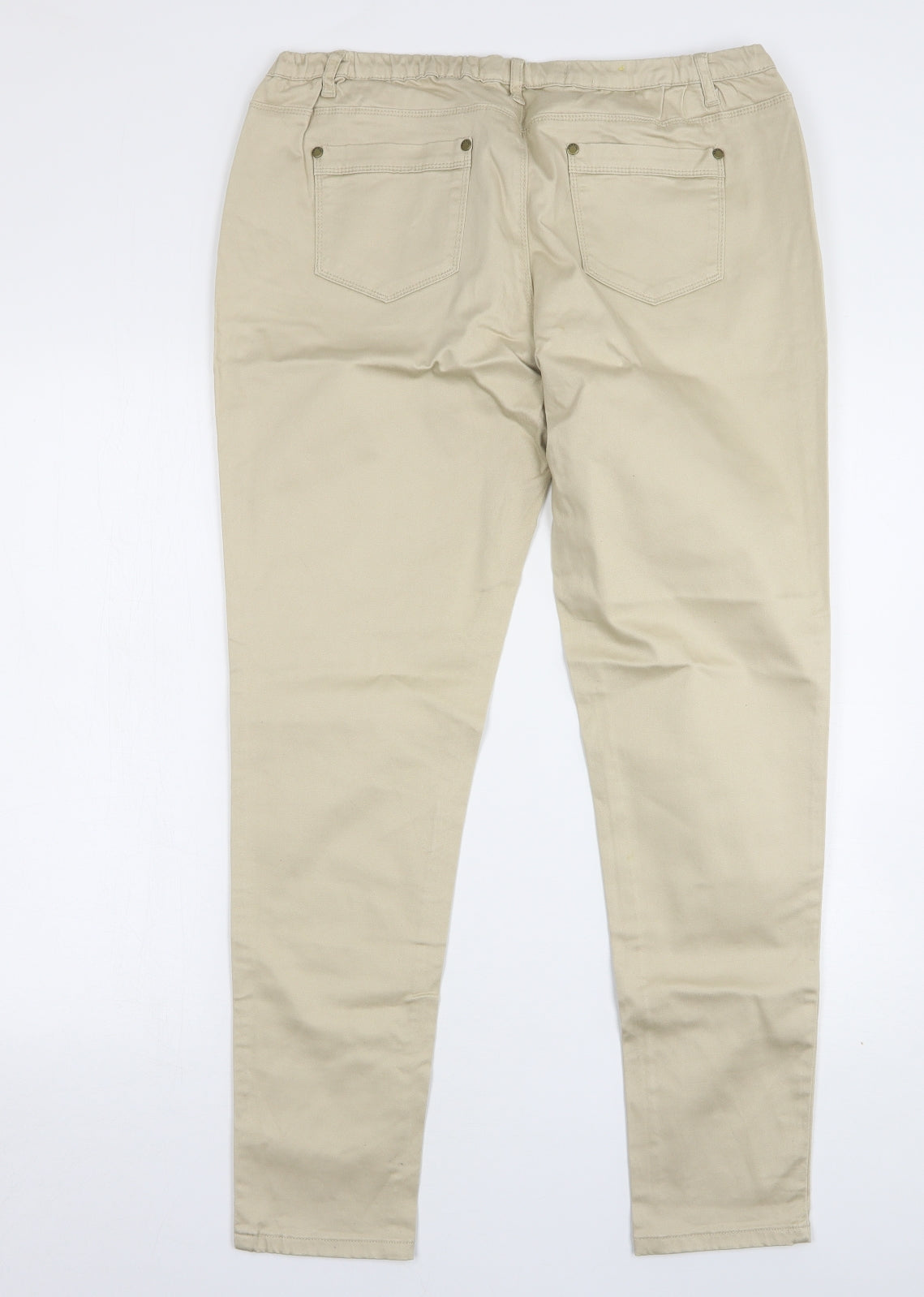 YesYes Womens Beige  Cotton Jegging Jeans Size 18 L29 in Regular