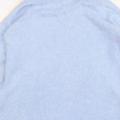 Papaya Womens Blue Roll Neck  Acrylic Pullover Jumper Size M