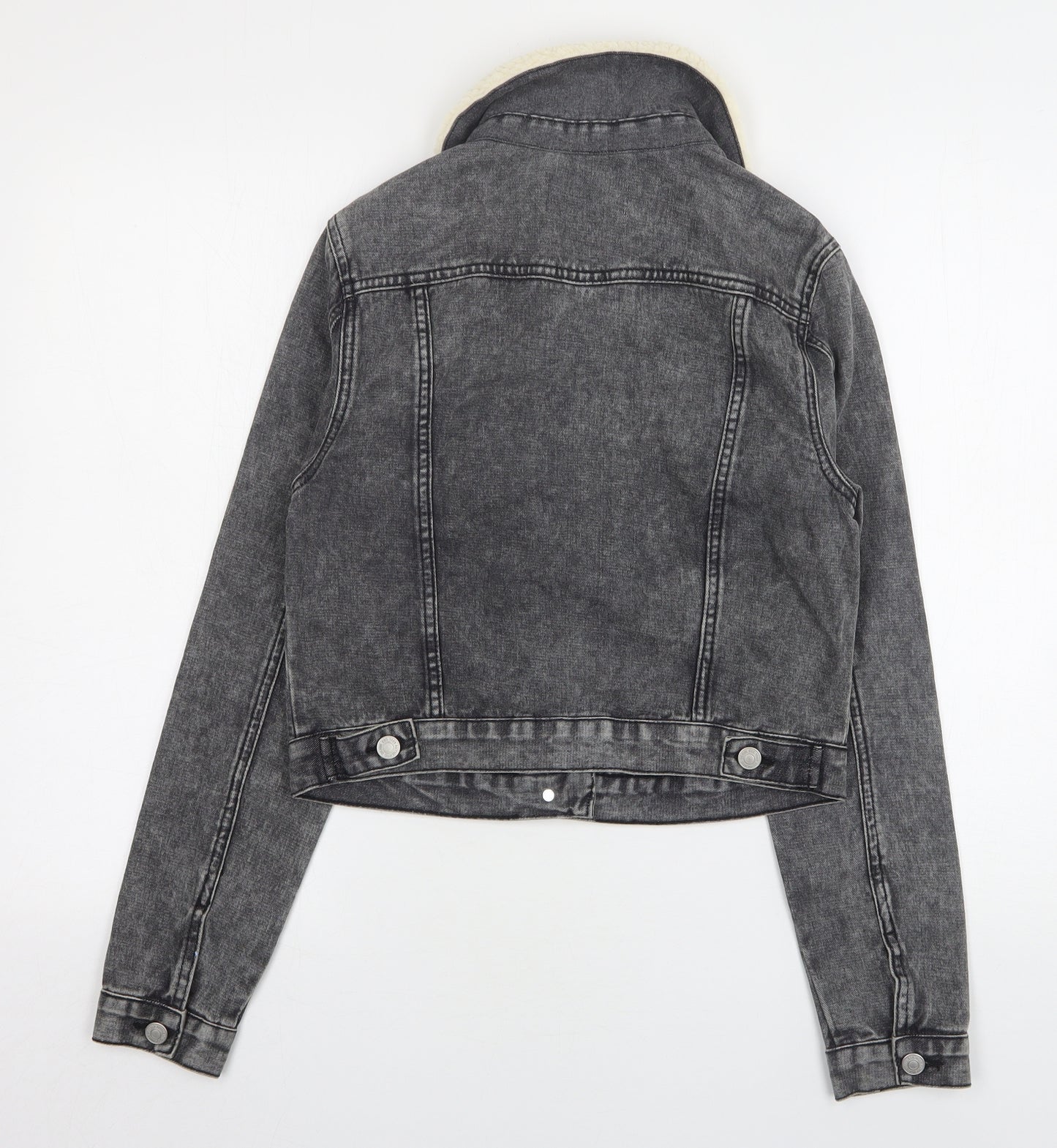New Look Womens Grey   Jacket  Size 8  Button