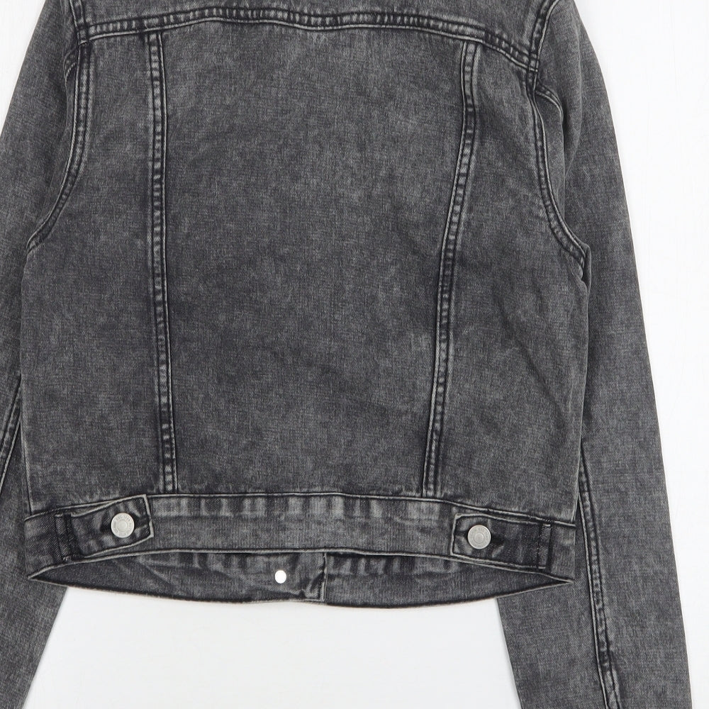 New Look Womens Grey   Jacket  Size 8  Button