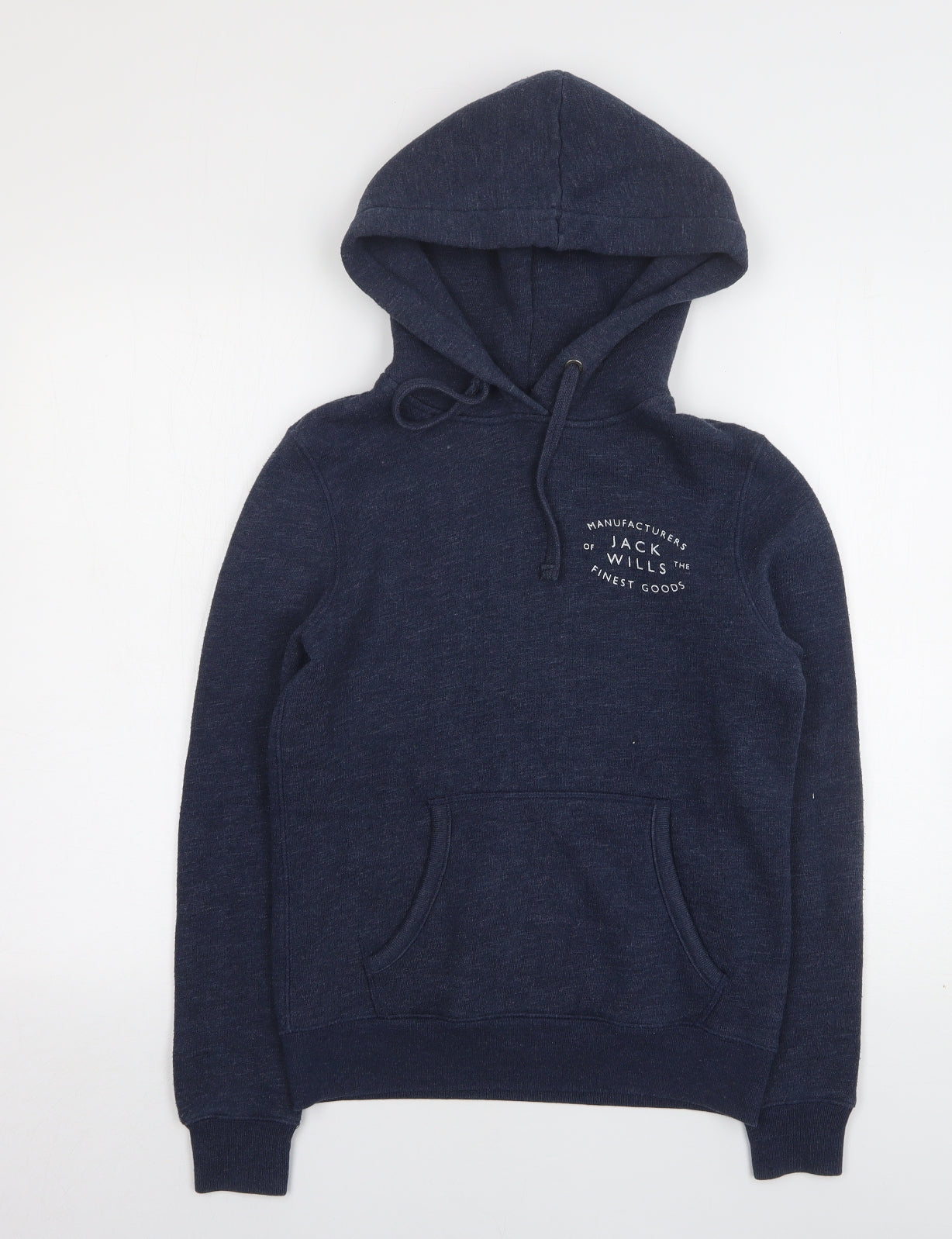 Jack Wills Womens Blue  Cotton Pullover Hoodie Size 6
