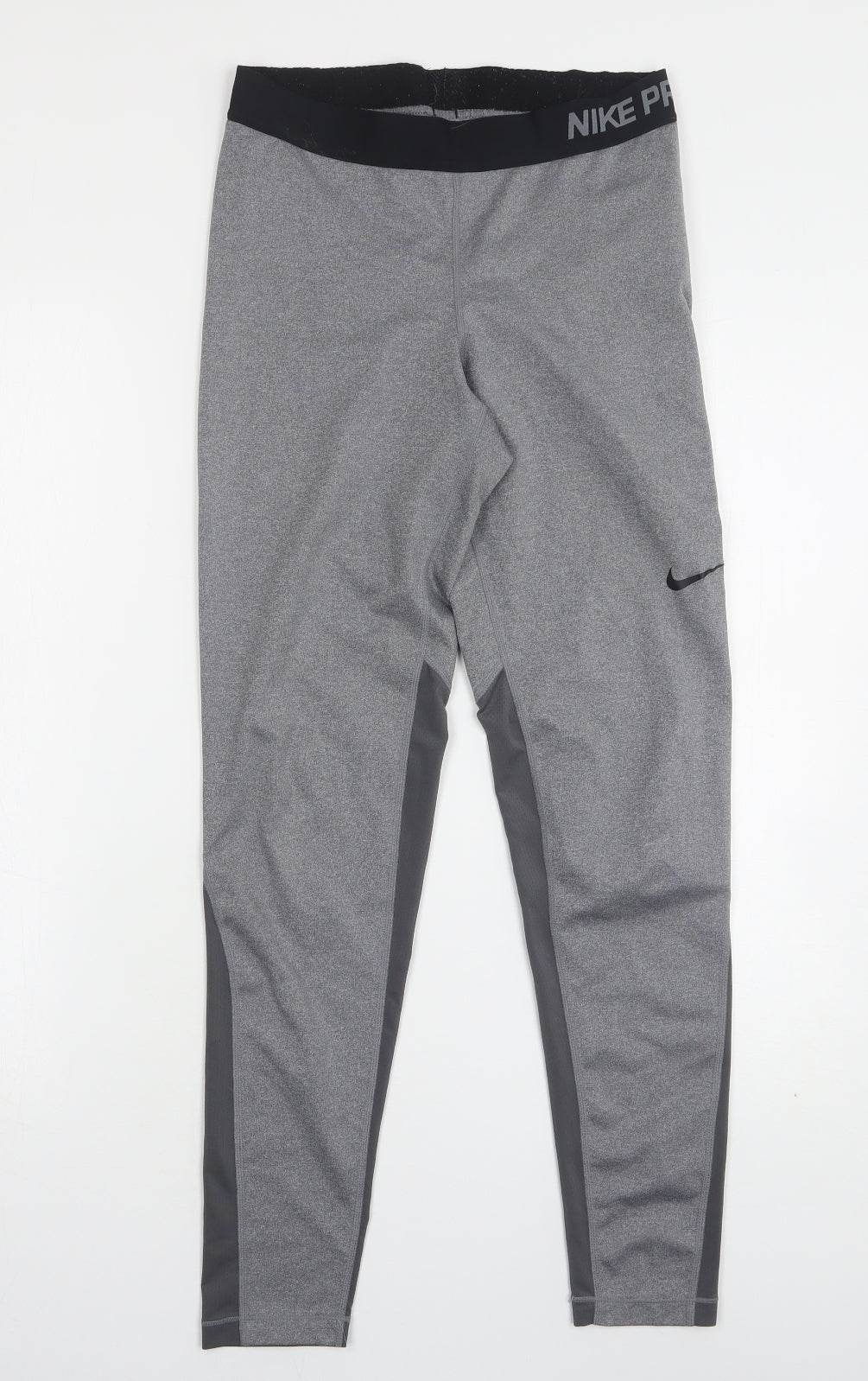 Nike Womens Grey  Polyester Compression Leggings Size M L29 in Regular