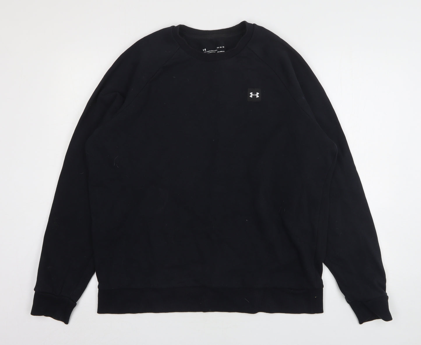 Under armour Mens Black  Cotton Pullover Sweatshirt Size L