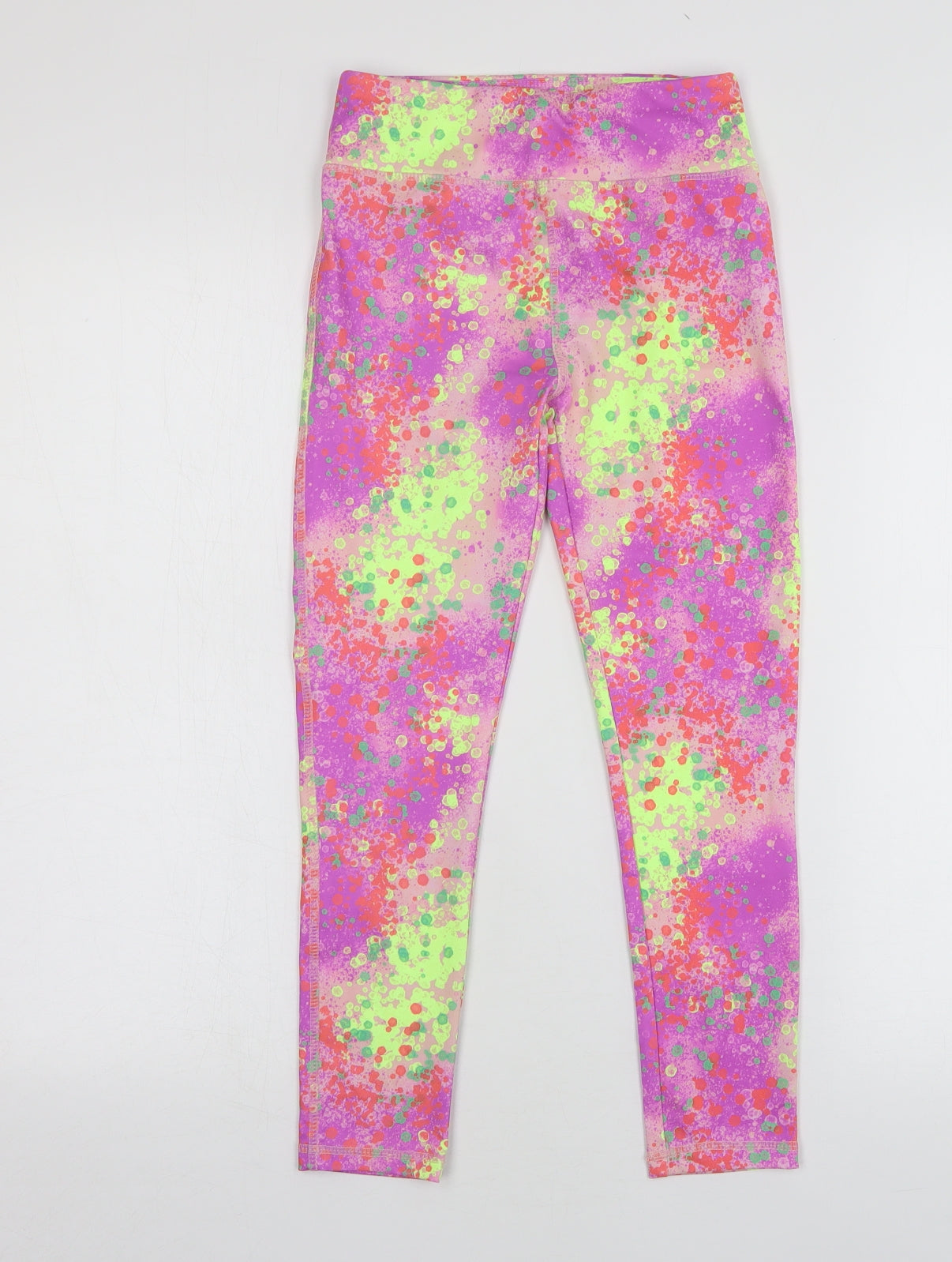 Dunnes Stores Girls Multicoloured Geometric Polyester Jogger Trousers Size 8-9 Years  Regular  - leggings