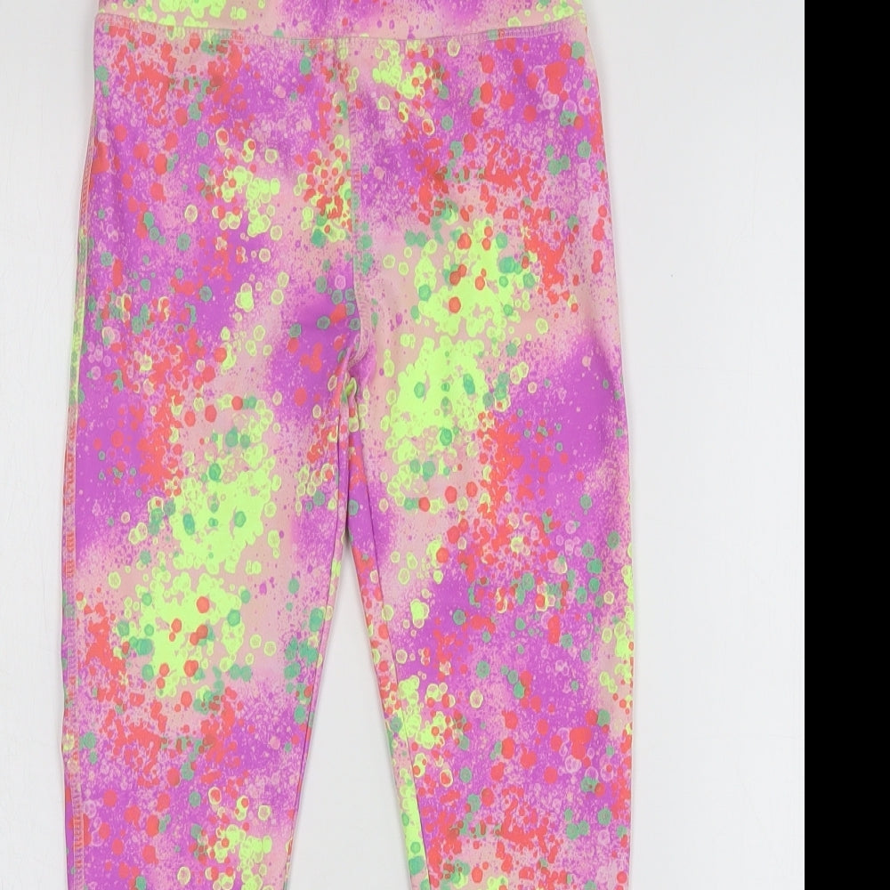 Dunnes Stores Girls Multicoloured Geometric Polyester Jogger Trousers Size 8-9 Years  Regular  - leggings