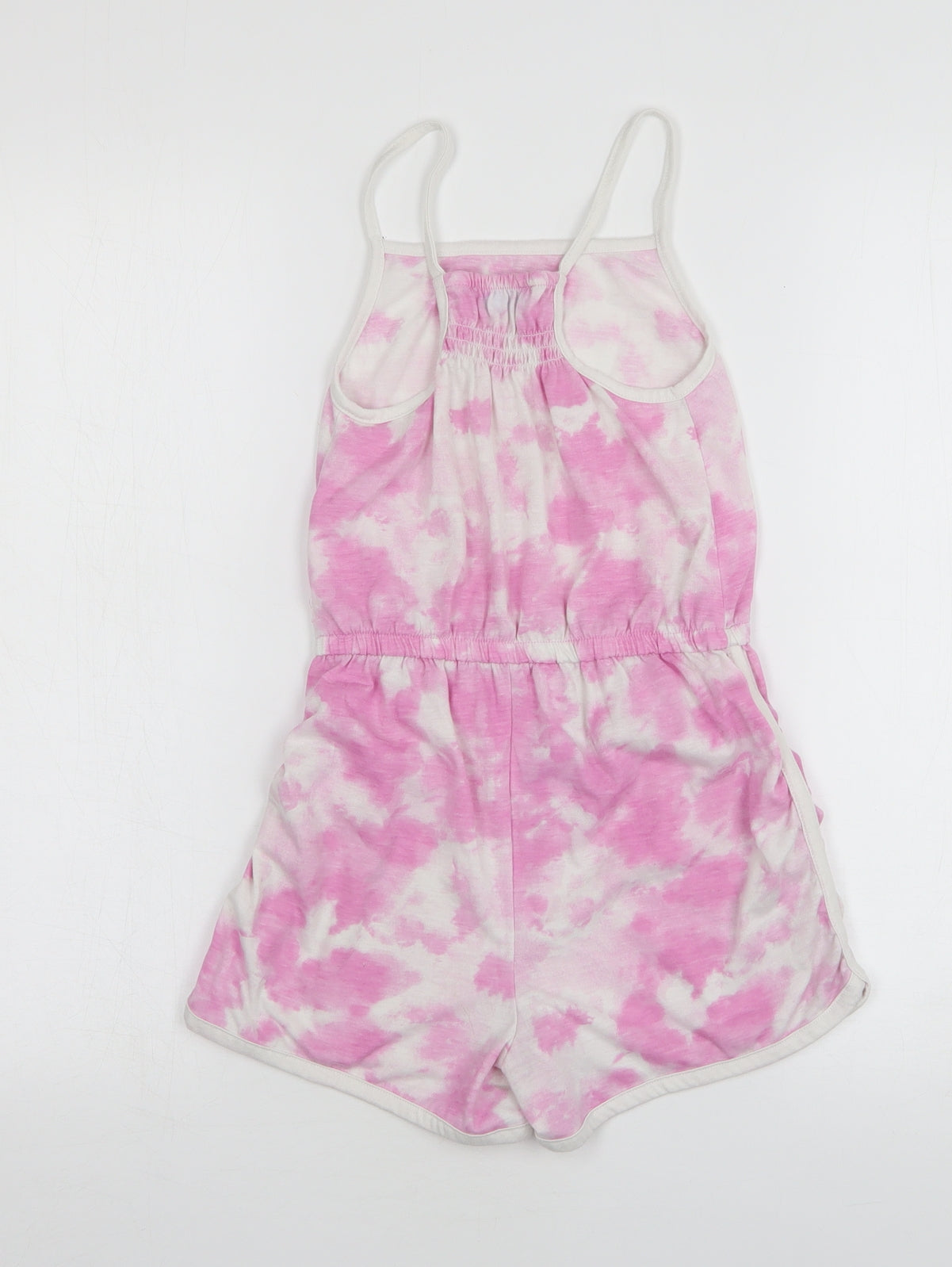 Primark Girls Pink Tie Dye Polyester Playsuit One-Piece Size 8-9 Years