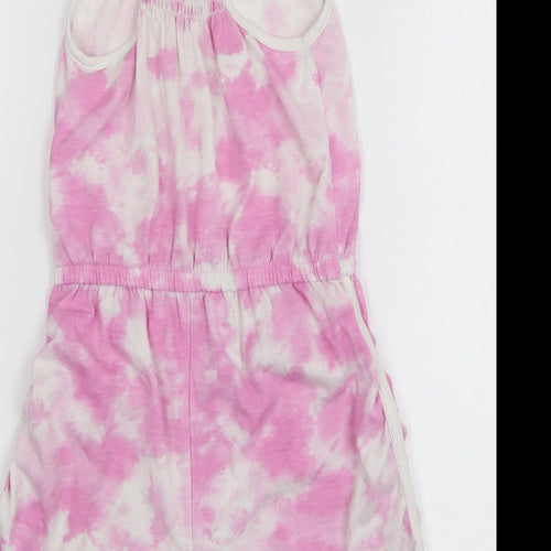 Primark Girls Pink Tie Dye Polyester Playsuit One-Piece Size 8-9 Years