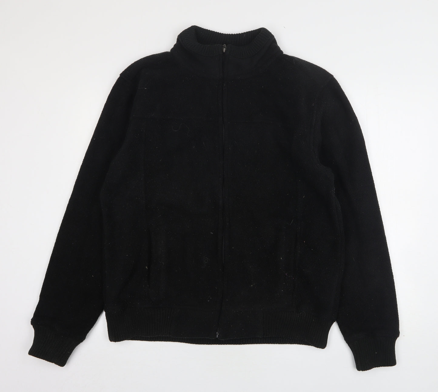 Dunnes Stores Mens Black  Polyester Full Zip Sweatshirt Size L