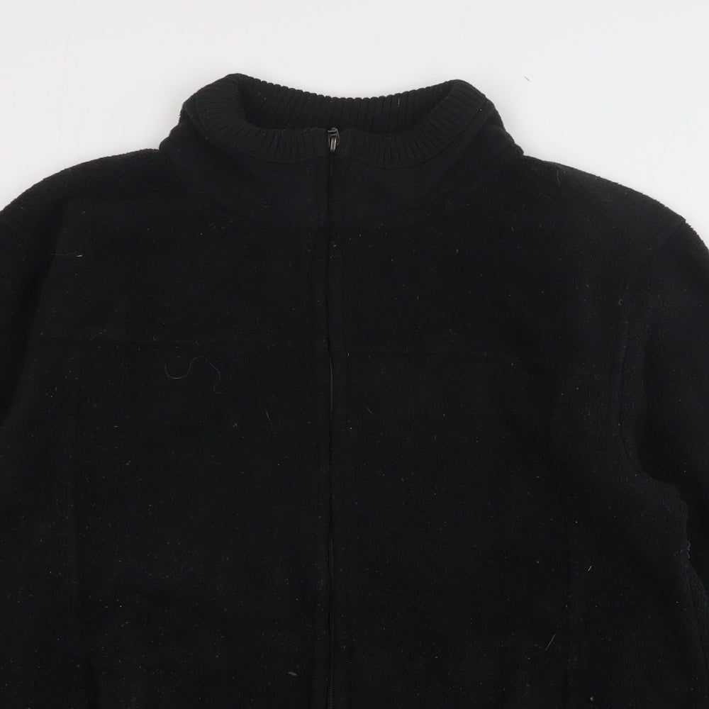 Dunnes Stores Mens Black  Polyester Full Zip Sweatshirt Size L