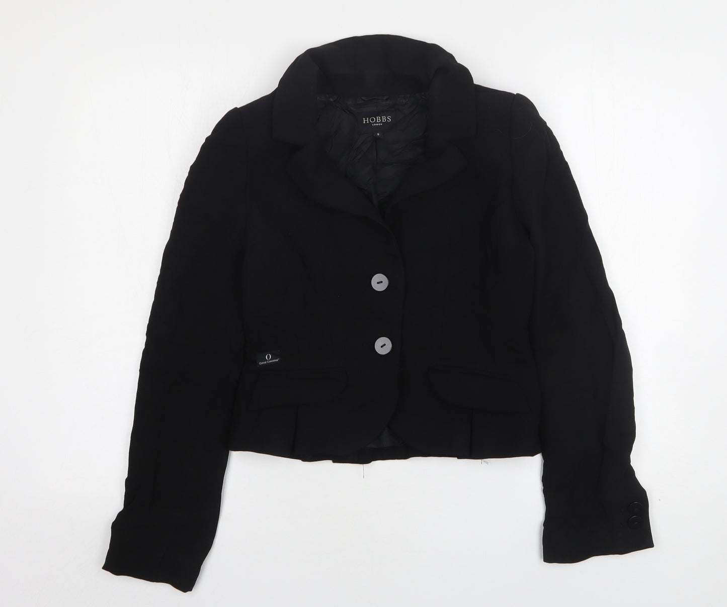 Hobbs Womens Black  Wool Jacket Suit Jacket Size 8