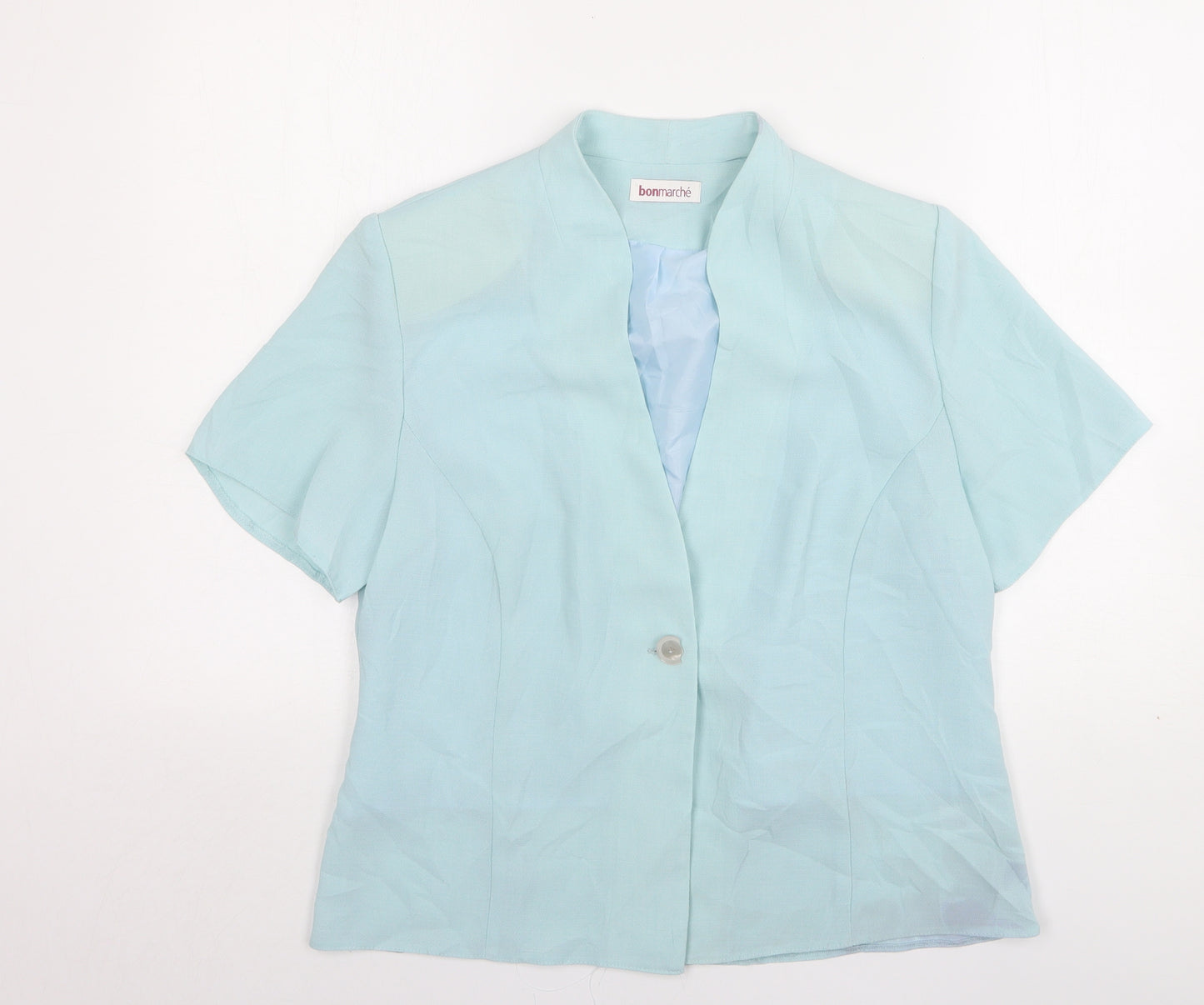 Bonmarché Womens Green  Polyester Jacket Blazer Size 16