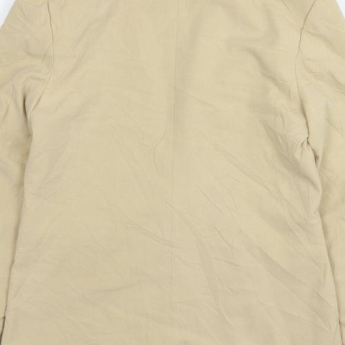 H&M Womens Beige  Polyester Jacket Suit Jacket Size 10