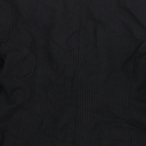 Autonomy Womens Black Striped Polyester Jacket Suit Jacket Size 14