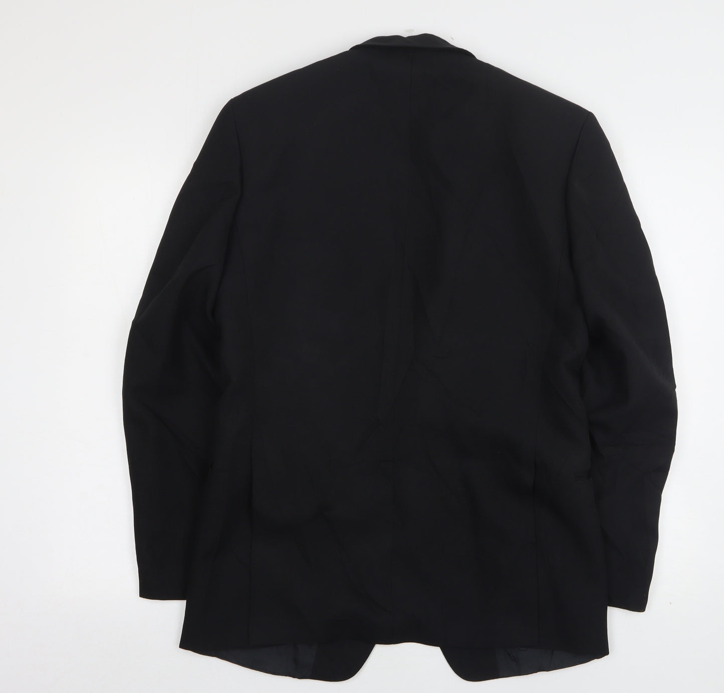 Wellington Mens Black  Polyester Jacket Suit Jacket Size 38