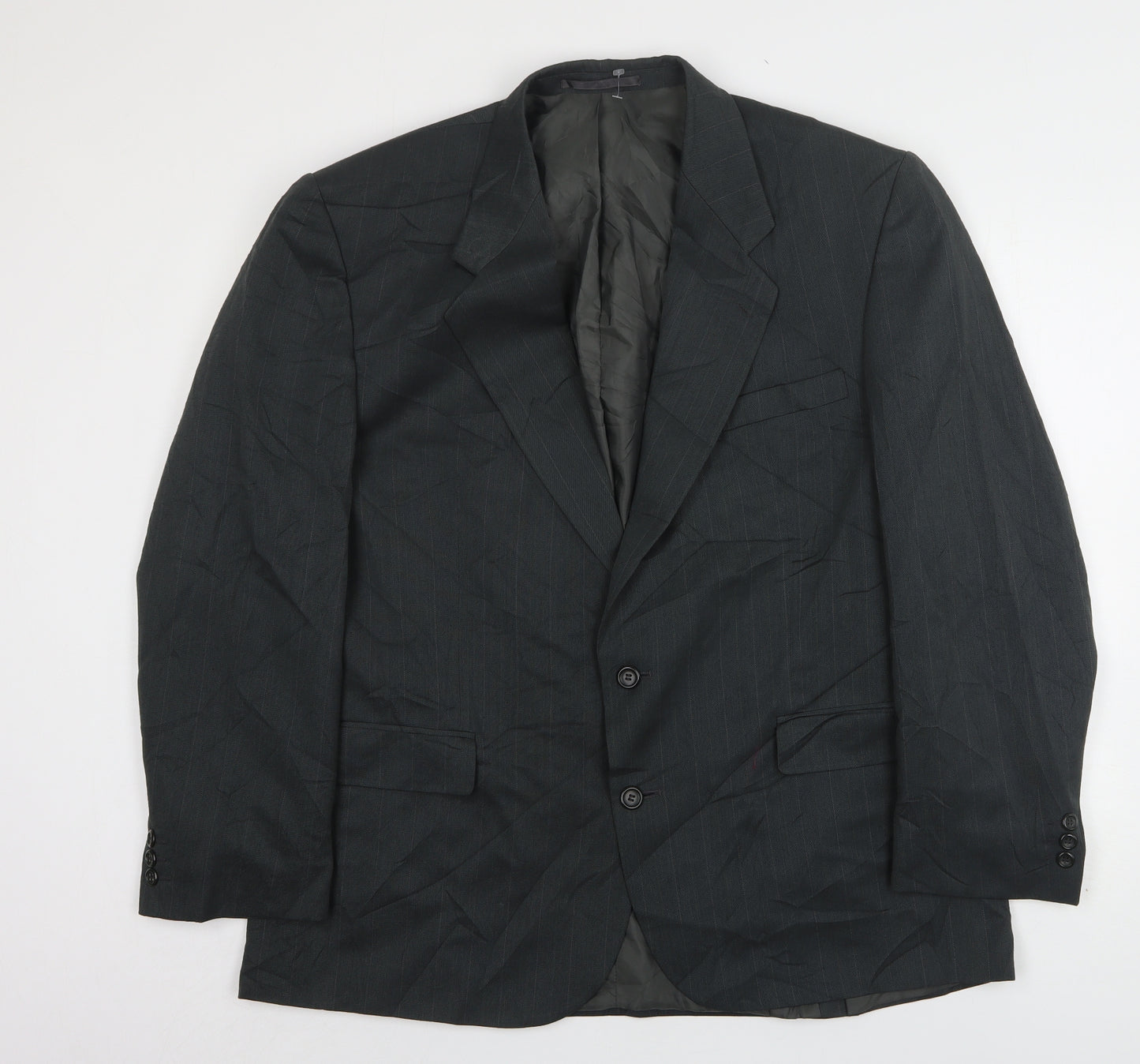 Berkertex Mens Green Striped Wool Jacket Suit Jacket Size 46