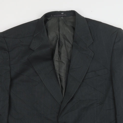 Berkertex Mens Green Striped Wool Jacket Suit Jacket Size 46