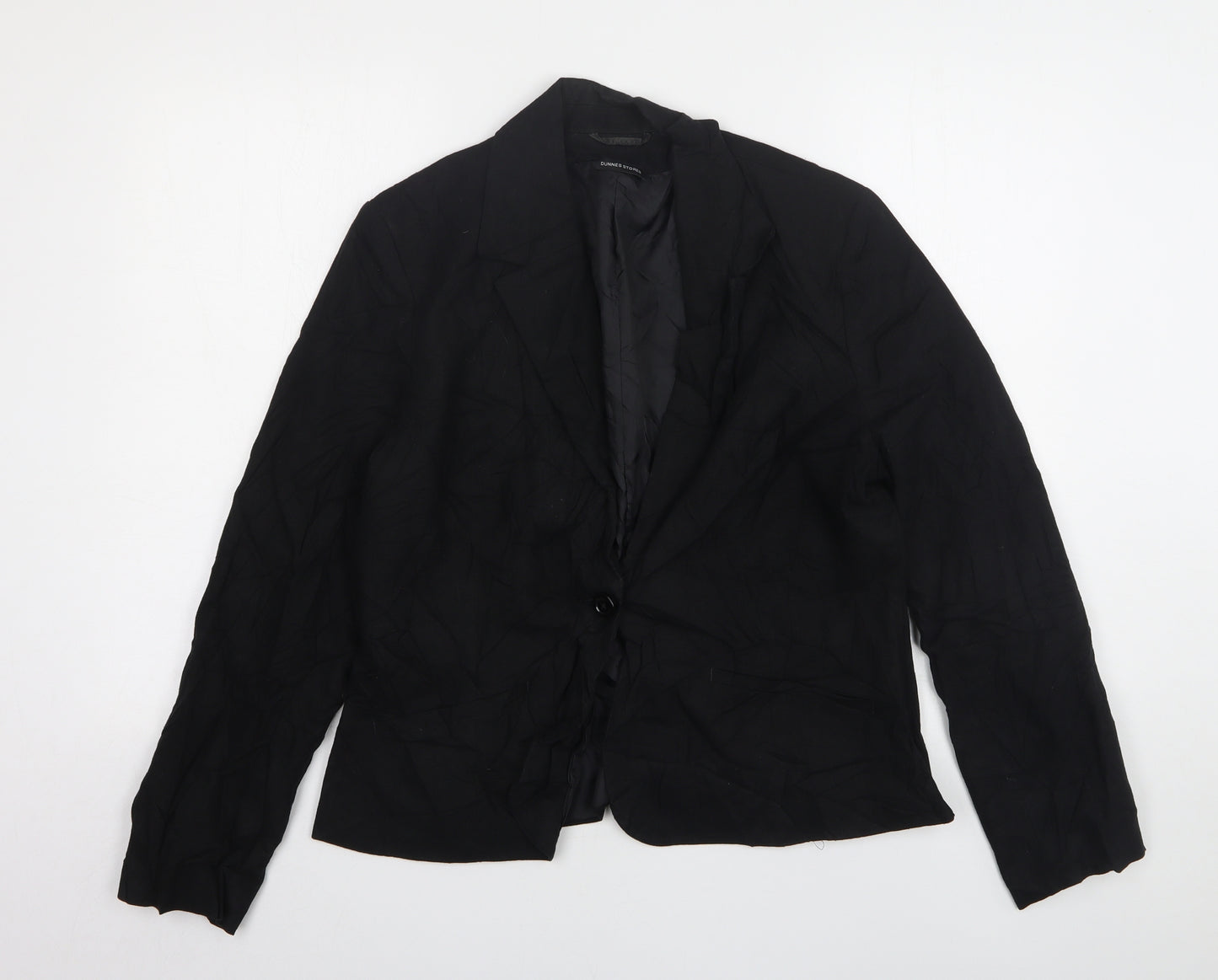 Dunnes Stores Womens Black  Linen Jacket Suit Jacket Size 18
