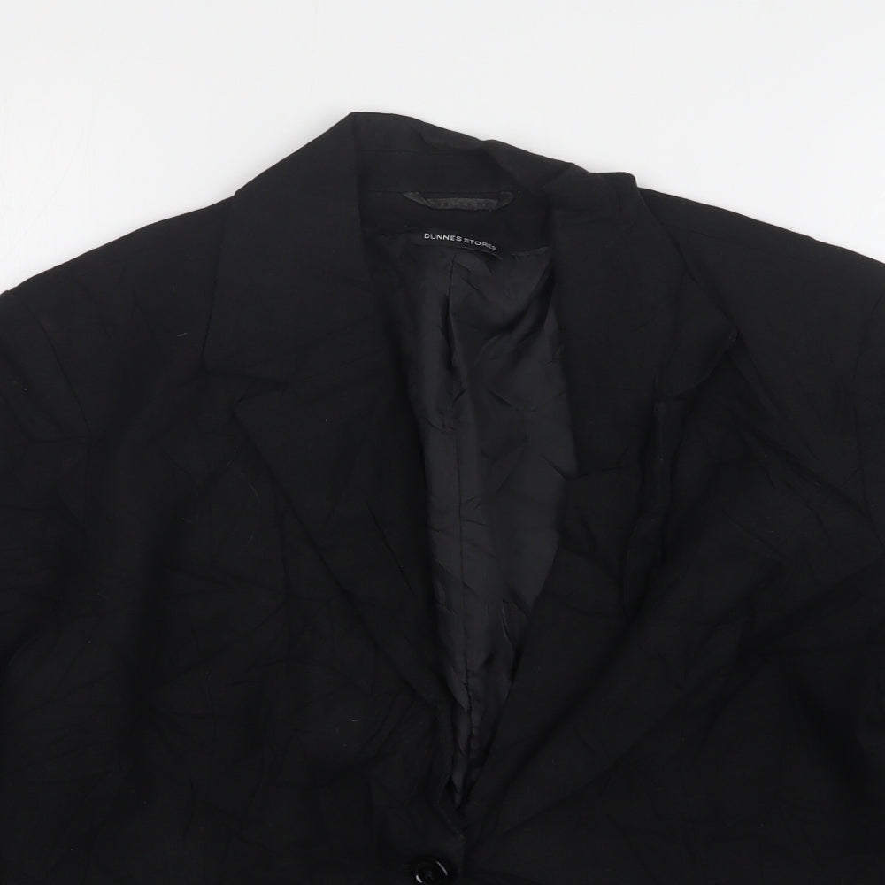 Dunnes Stores Womens Black  Linen Jacket Suit Jacket Size 18