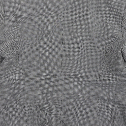 Marks and Spencer Womens Grey Geometric Polyester Jacket Suit Jacket Size 14