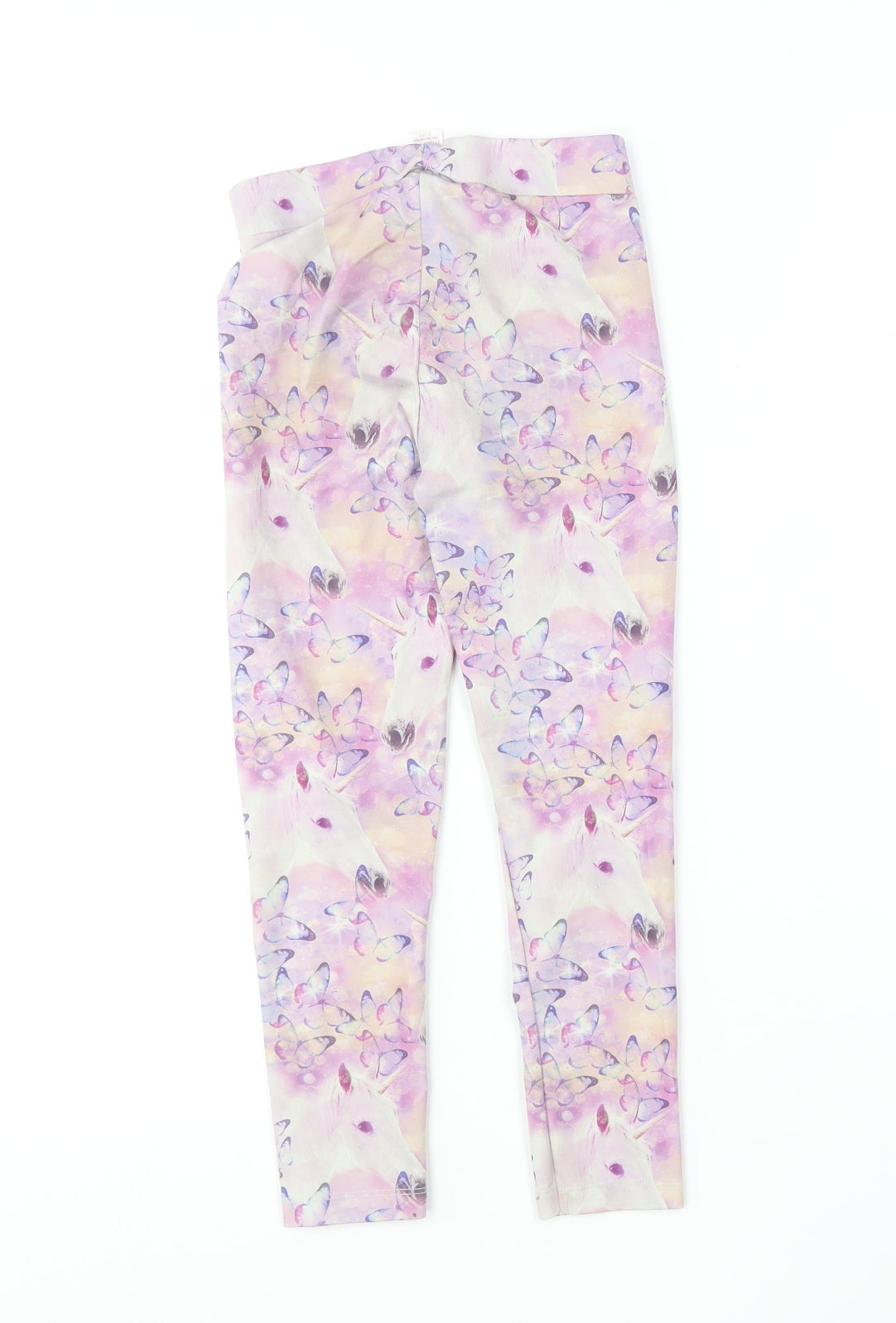 Dunnes Stores Girls Multicoloured Geometric Polyester Jogger Trousers Size 6 Years  Regular  - Butterfly