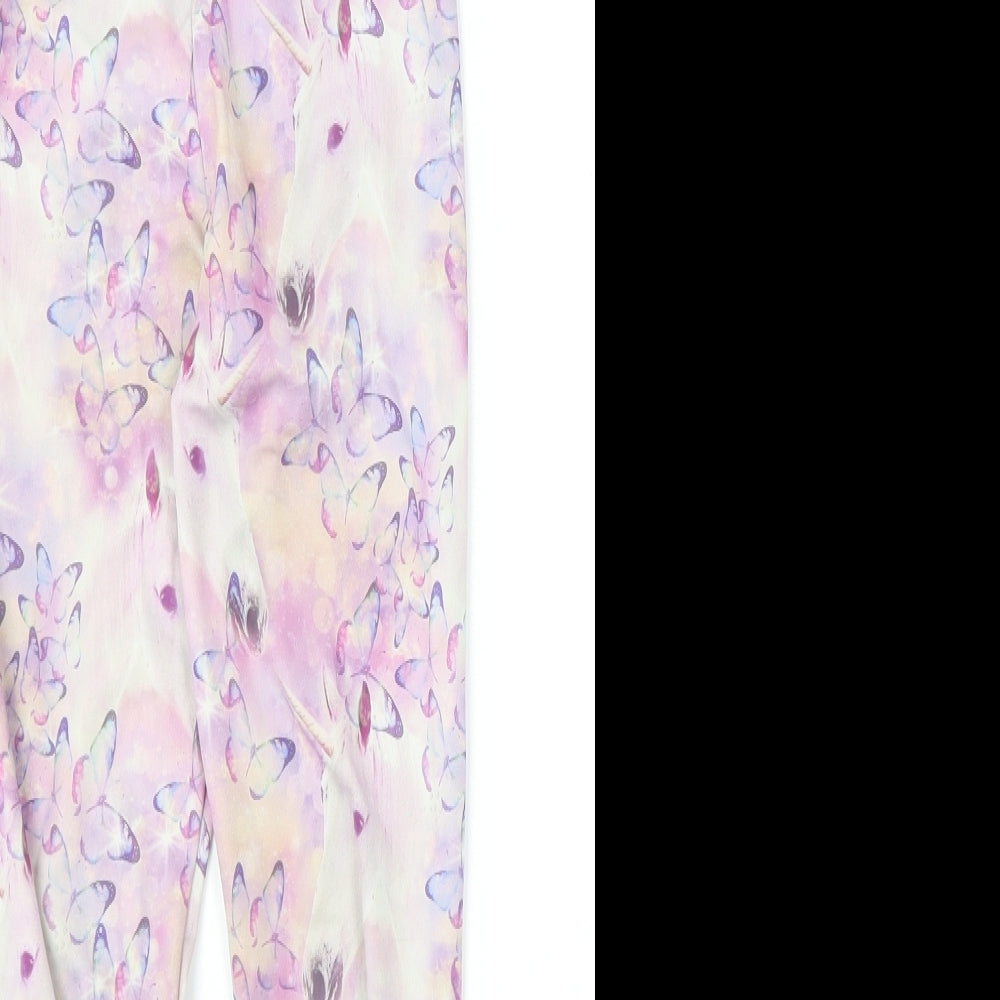 Dunnes Stores Girls Multicoloured Geometric Polyester Jogger Trousers Size 6 Years  Regular  - Butterfly