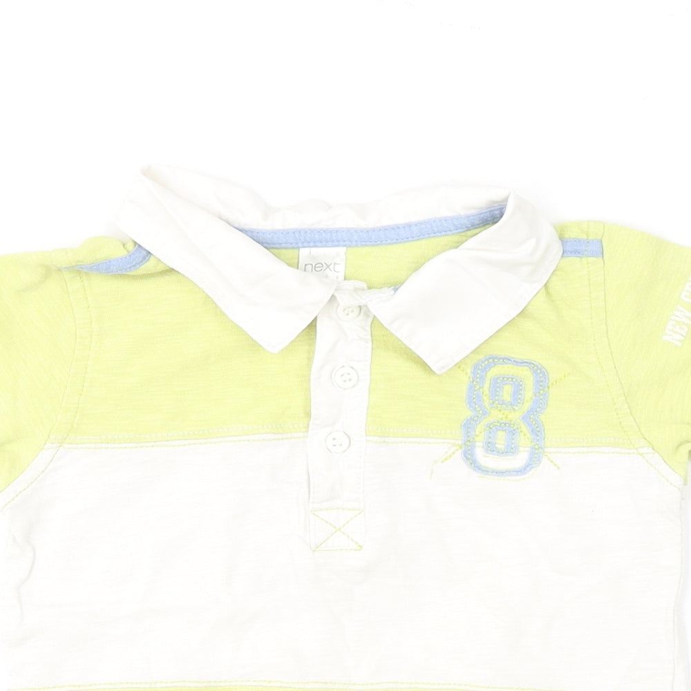 NEXT Baby Yellow  Cotton Basic Polo Size 12-18 Months Collared
