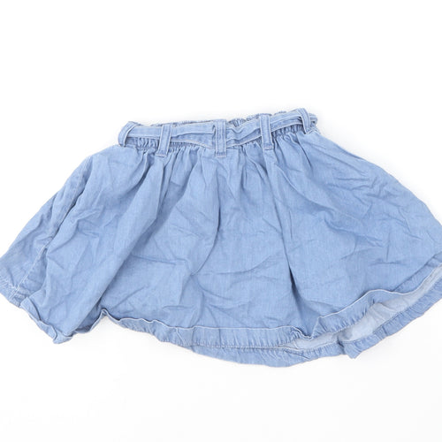 NEXT Girls Blue  Cotton Skater Skirt Size 2-3 Years  Regular