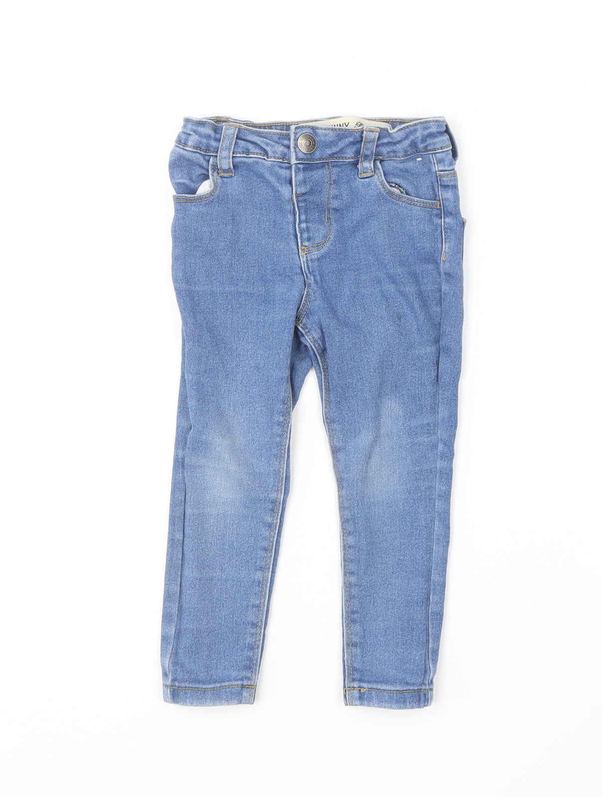Denim & Co. Girls Blue  Cotton Skinny Jeans Size 2-3 Years  Regular
