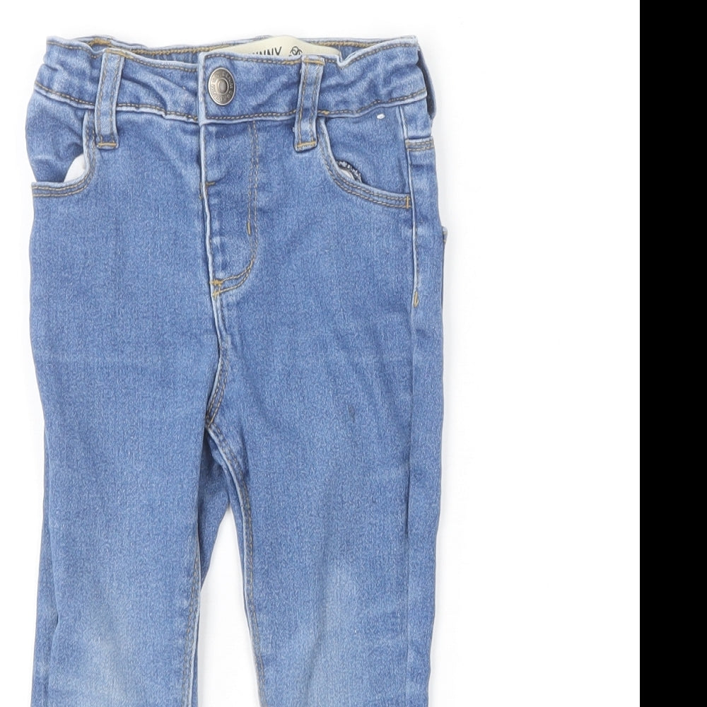 Denim & Co. Girls Blue  Cotton Skinny Jeans Size 2-3 Years  Regular