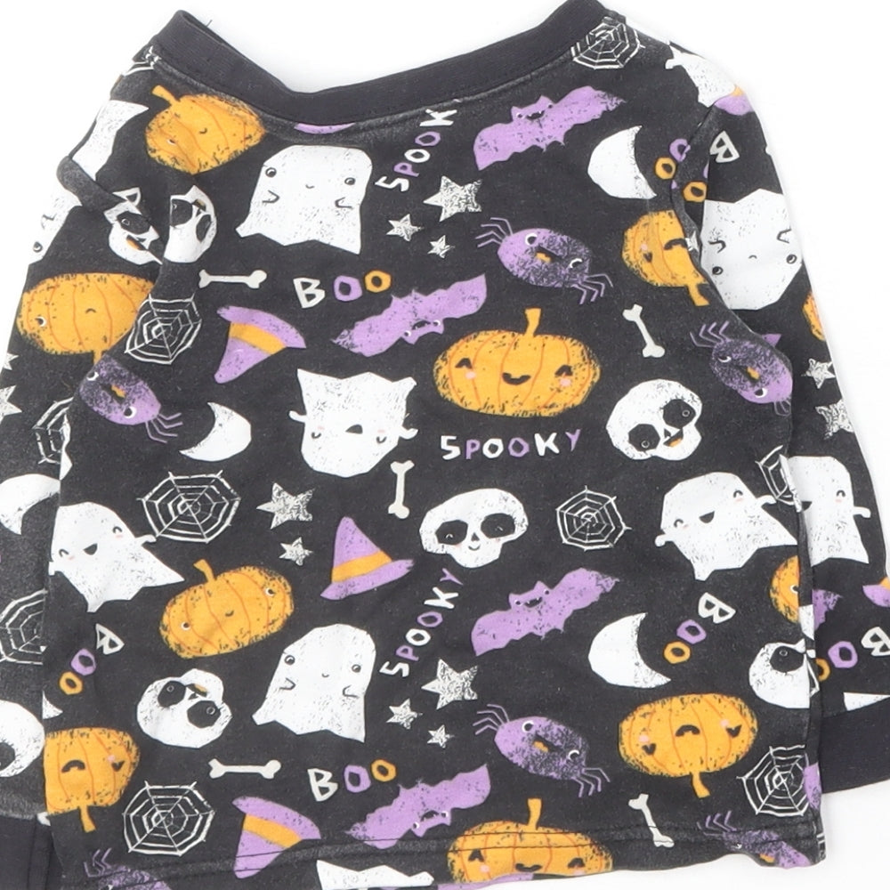 George Baby Multicoloured Geometric Cotton Basic T-Shirt Size 9-12 Months Round Neck  - Halloween Tshirt