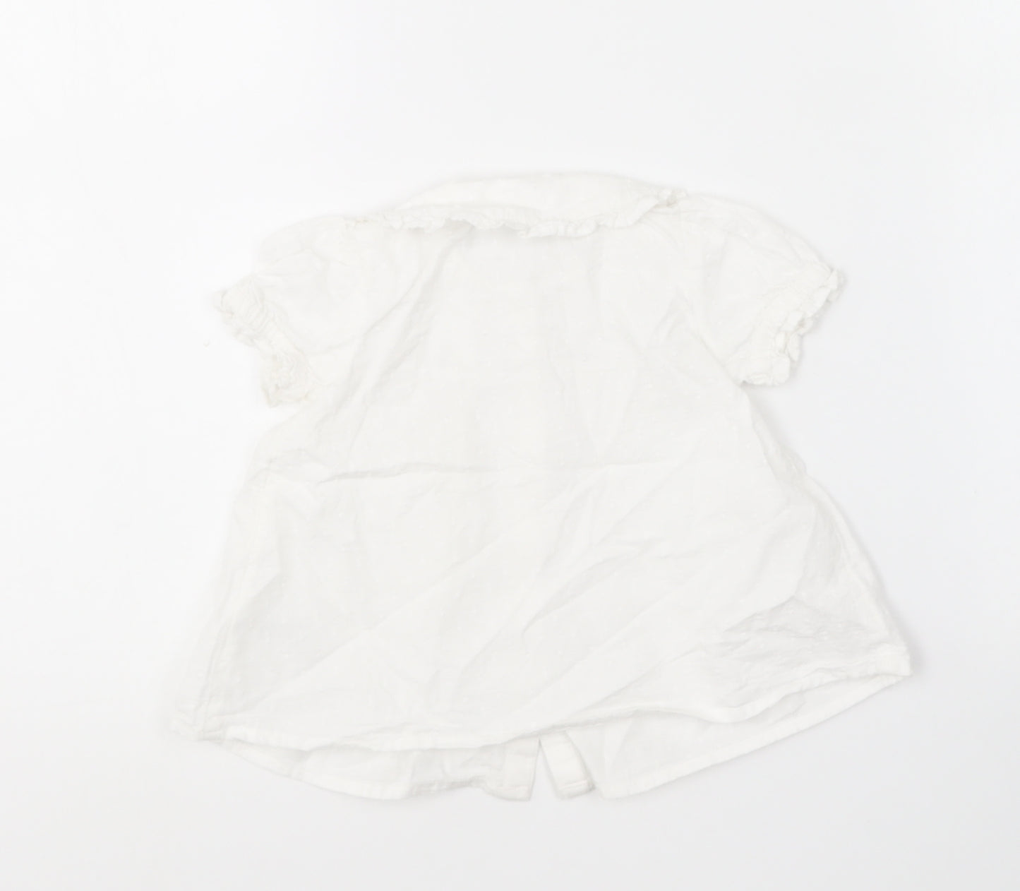 TU Girls White  Cotton Skater Dress  Size 6-9 Months  Collared