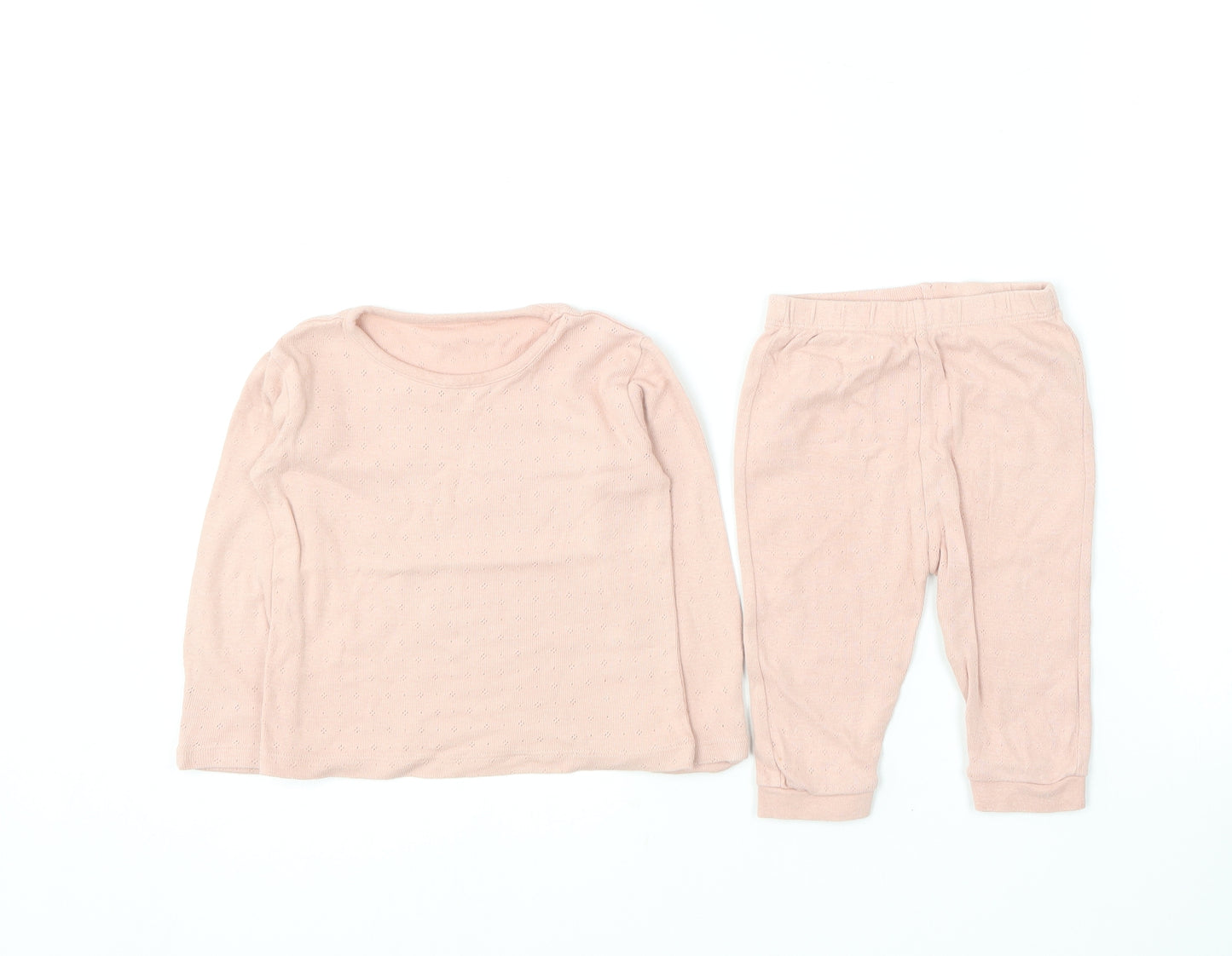 George Baby Pink Solid Cotton Cami Pyjama Set Size 6-9 Months