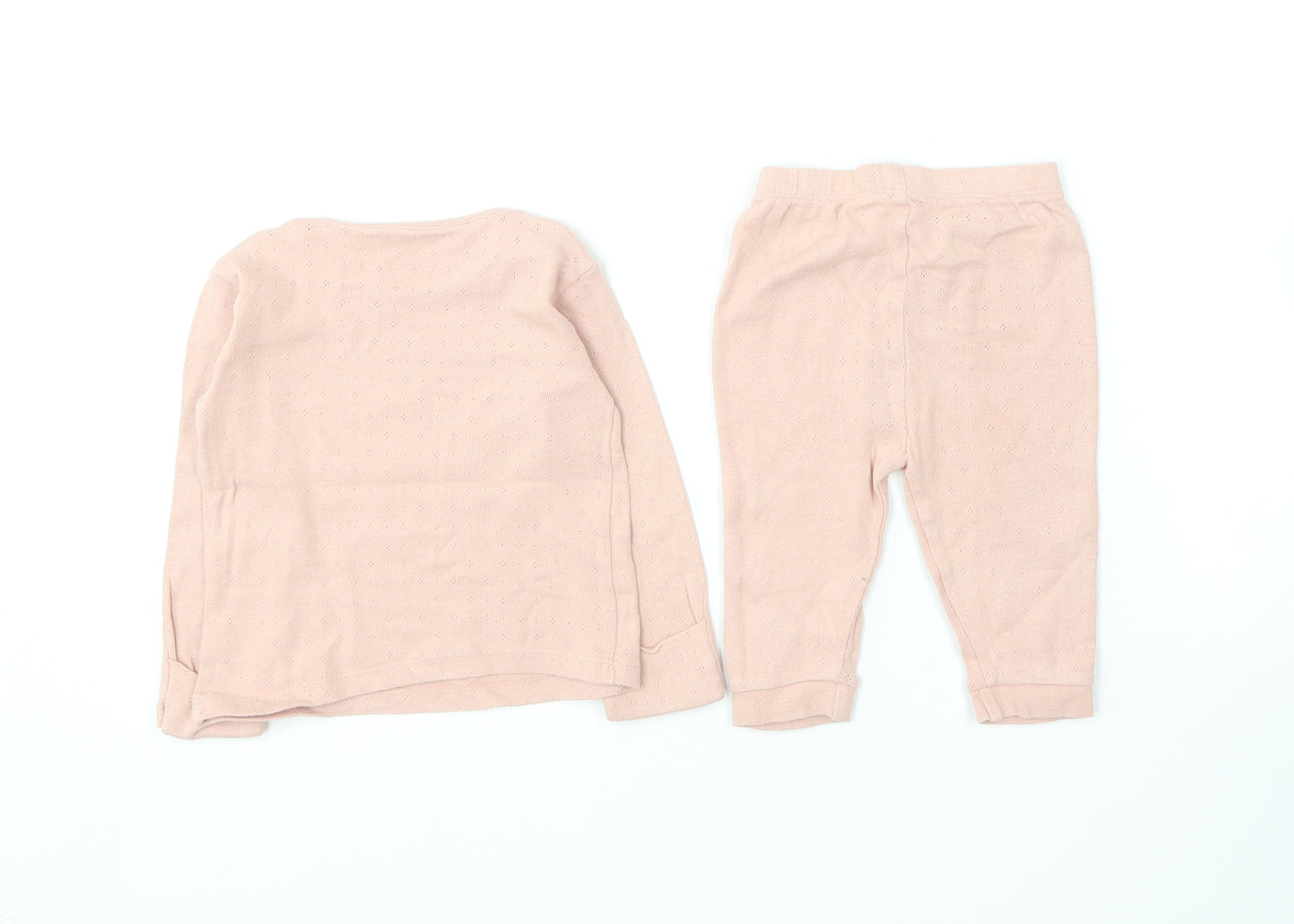 George Baby Pink Solid Cotton Cami Pyjama Set Size 6-9 Months