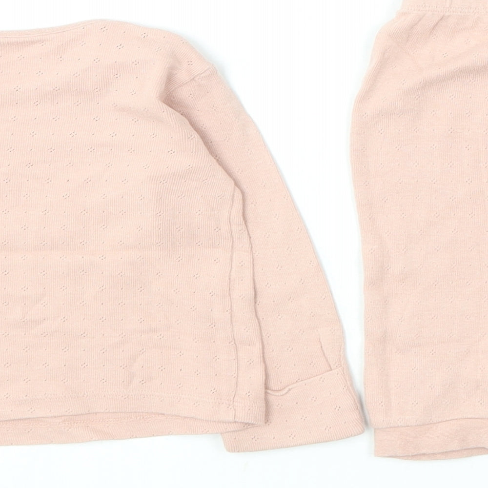 George Baby Pink Solid Cotton Cami Pyjama Set Size 6-9 Months