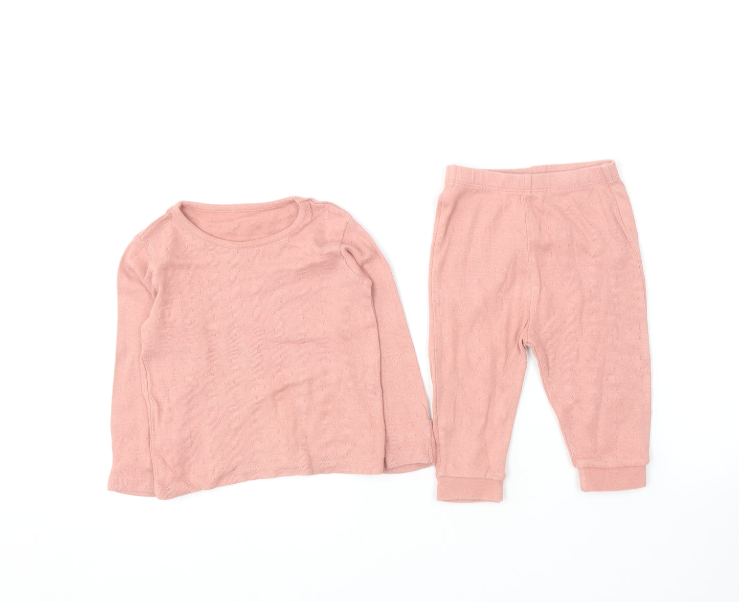 George Baby Pink Solid Cotton Cami Pyjama Set Size 6-9 Months