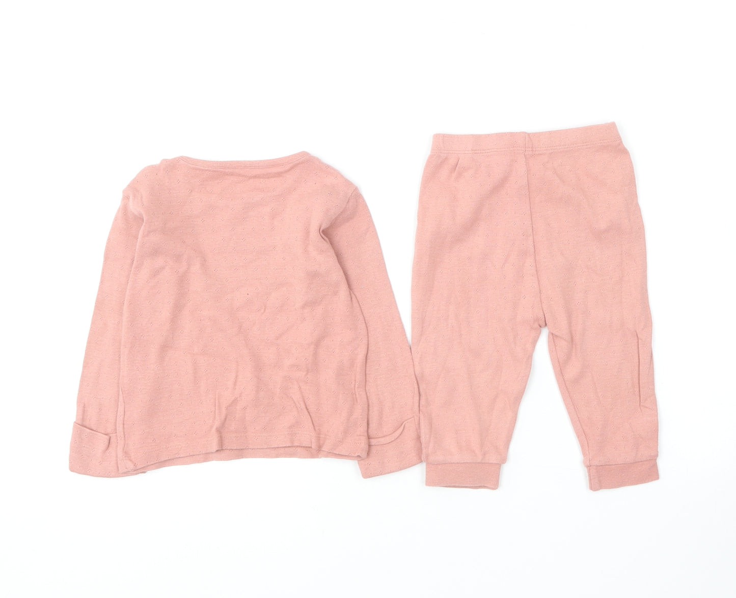 George Baby Pink Solid Cotton Cami Pyjama Set Size 6-9 Months
