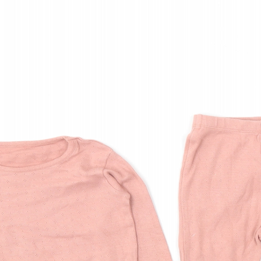 George Baby Pink Solid Cotton Cami Pyjama Set Size 6-9 Months