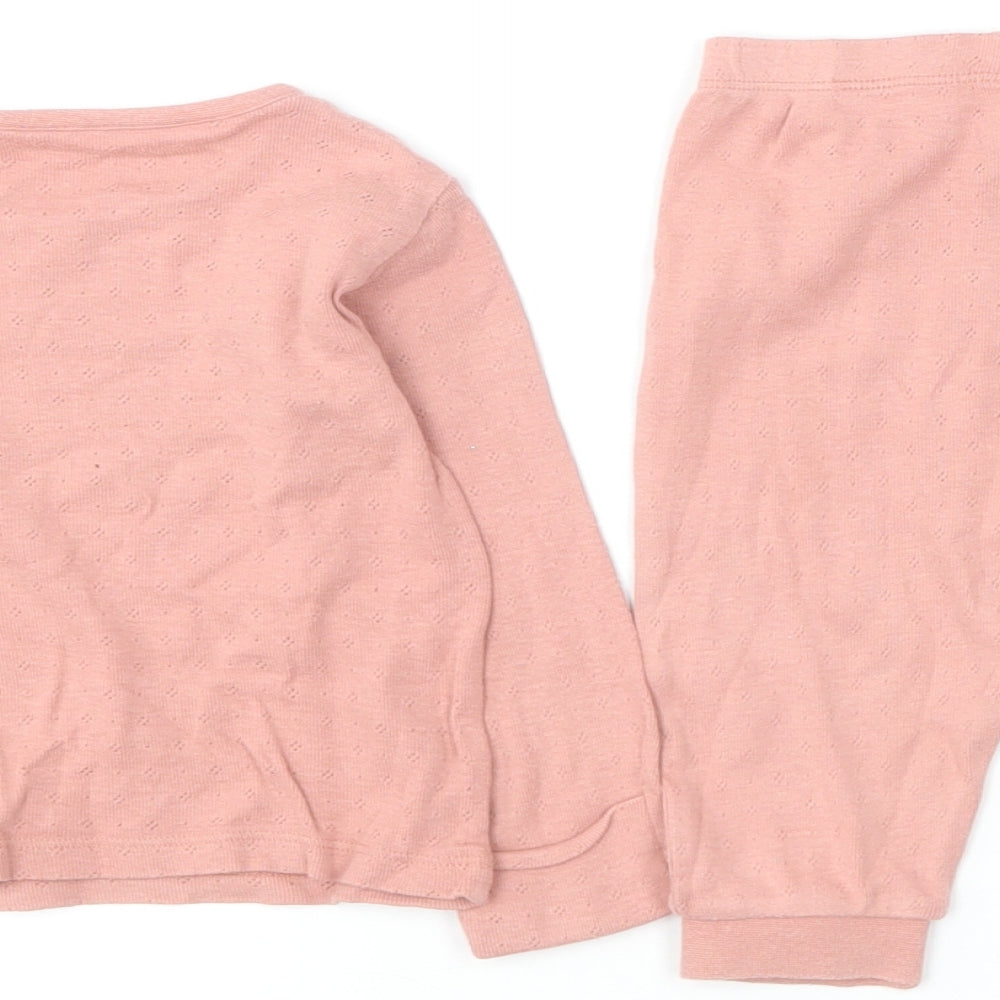 George Baby Pink Solid Cotton Cami Pyjama Set Size 6-9 Months