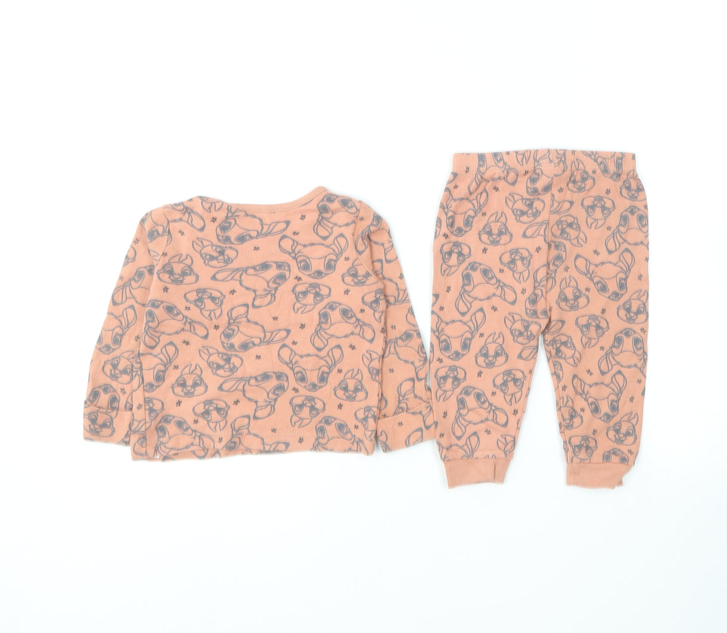 George Baby Orange Geometric Cotton Cami Pyjama Set Size 6-9 Months   - Bambi