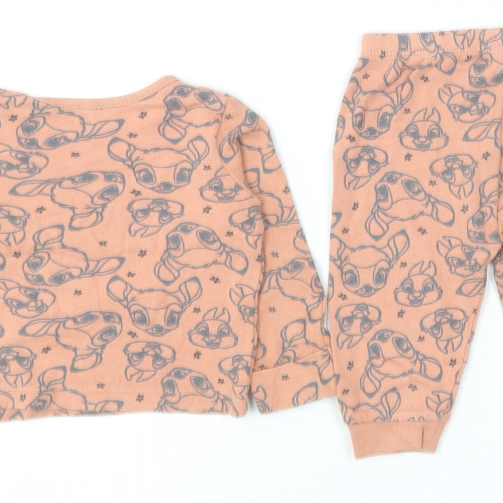 George Baby Orange Geometric Cotton Cami Pyjama Set Size 6-9 Months   - Bambi